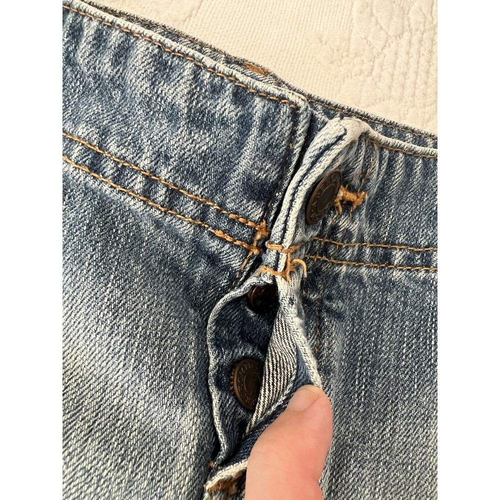 Vtg Y2K Abercrombie & Fitch Women's Low Rise Blue Jean Denim Mini Shorts Size 2 - Picture 8 of 15